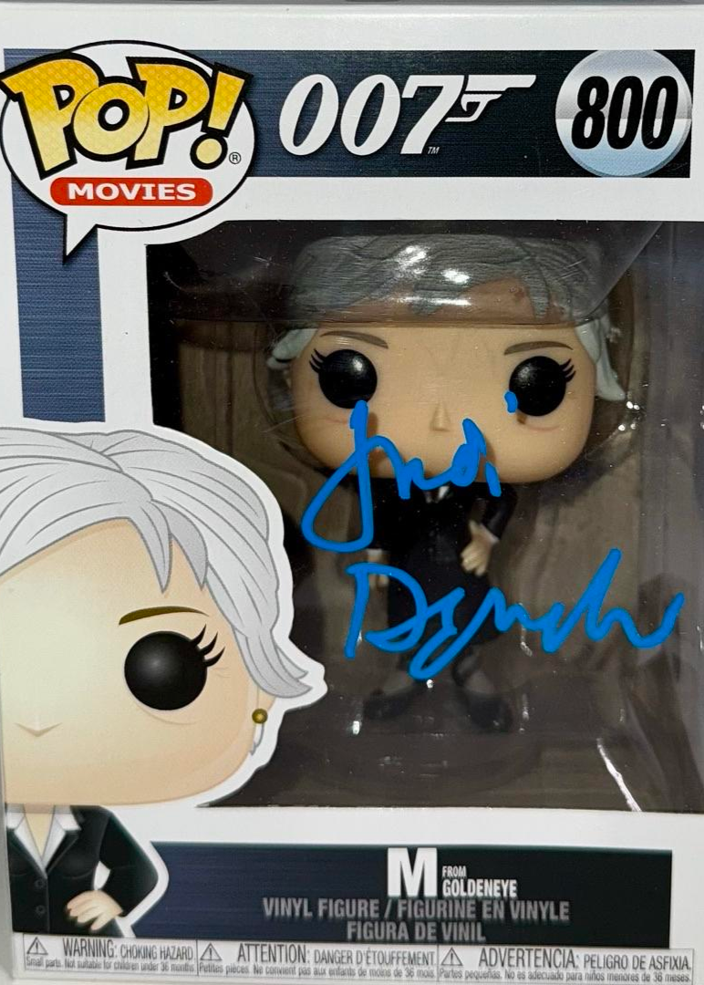 Judi Dench Signed Funko Pop #800 "M" (James Bond 007 Goldeneye) - Beckett COA #01
